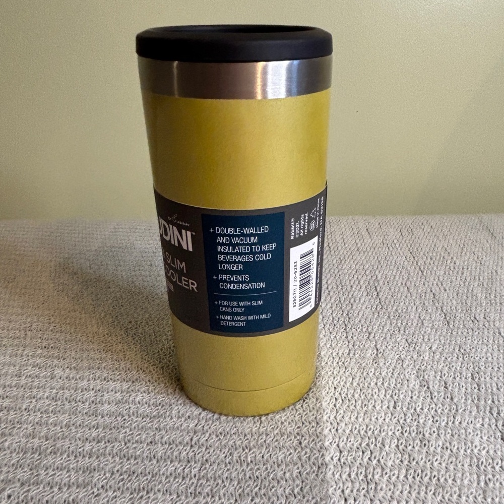 Houdini Yellow Tall Slim Can Cooler - Picture 2 of 6